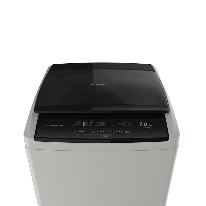 Sharp 7kg Top Load Fully Auto Washing Machine Es718x